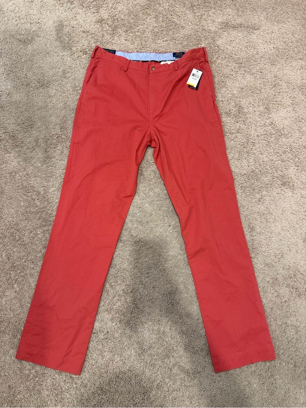 Polo Ralph Lauren Stretch Classic Fit Chino Pants Nantucket Red 38T x 36 NWT